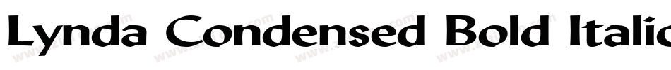 Lynda Condensed Bold Italic字体转换